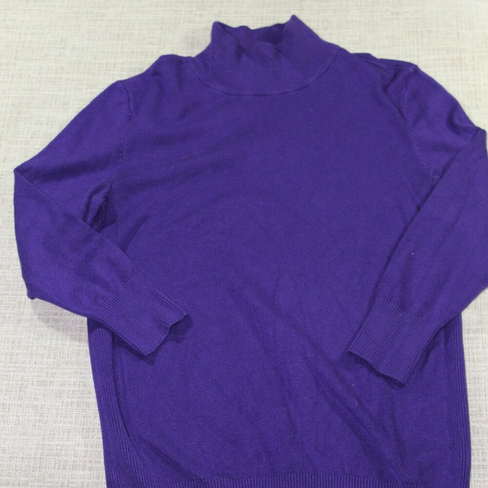 Apt 9 Purple Mock Turtleneck Sweater - LIKE NEW